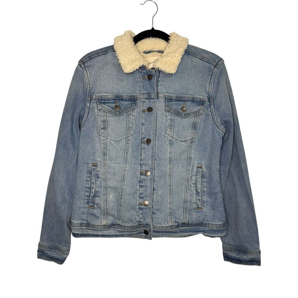 Universal Thread Women’s‎ Medium Sherpa Jean Trucker Jacket Cotton Denim